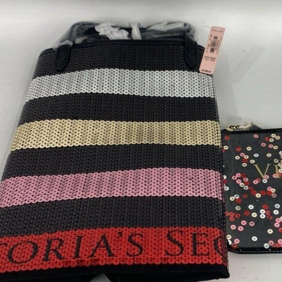 NWT VICTORIA’S SECRET SEQUIN TOTE BUNDLE - Picture 2 of 6